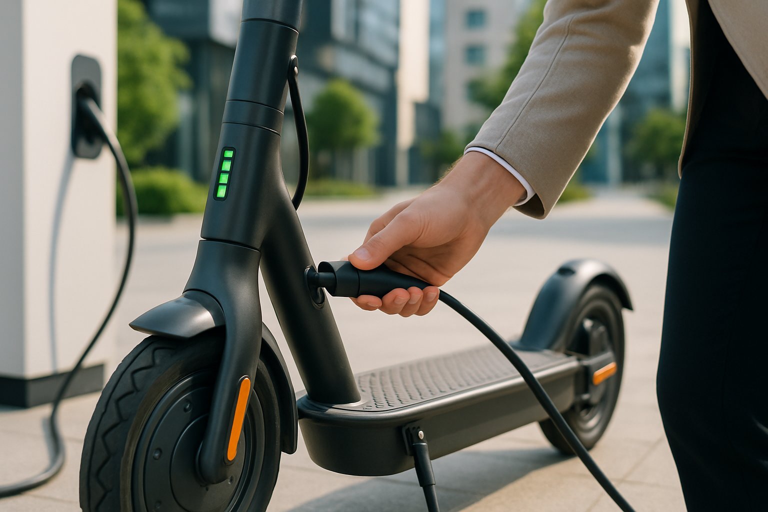 how to charge electric scooter