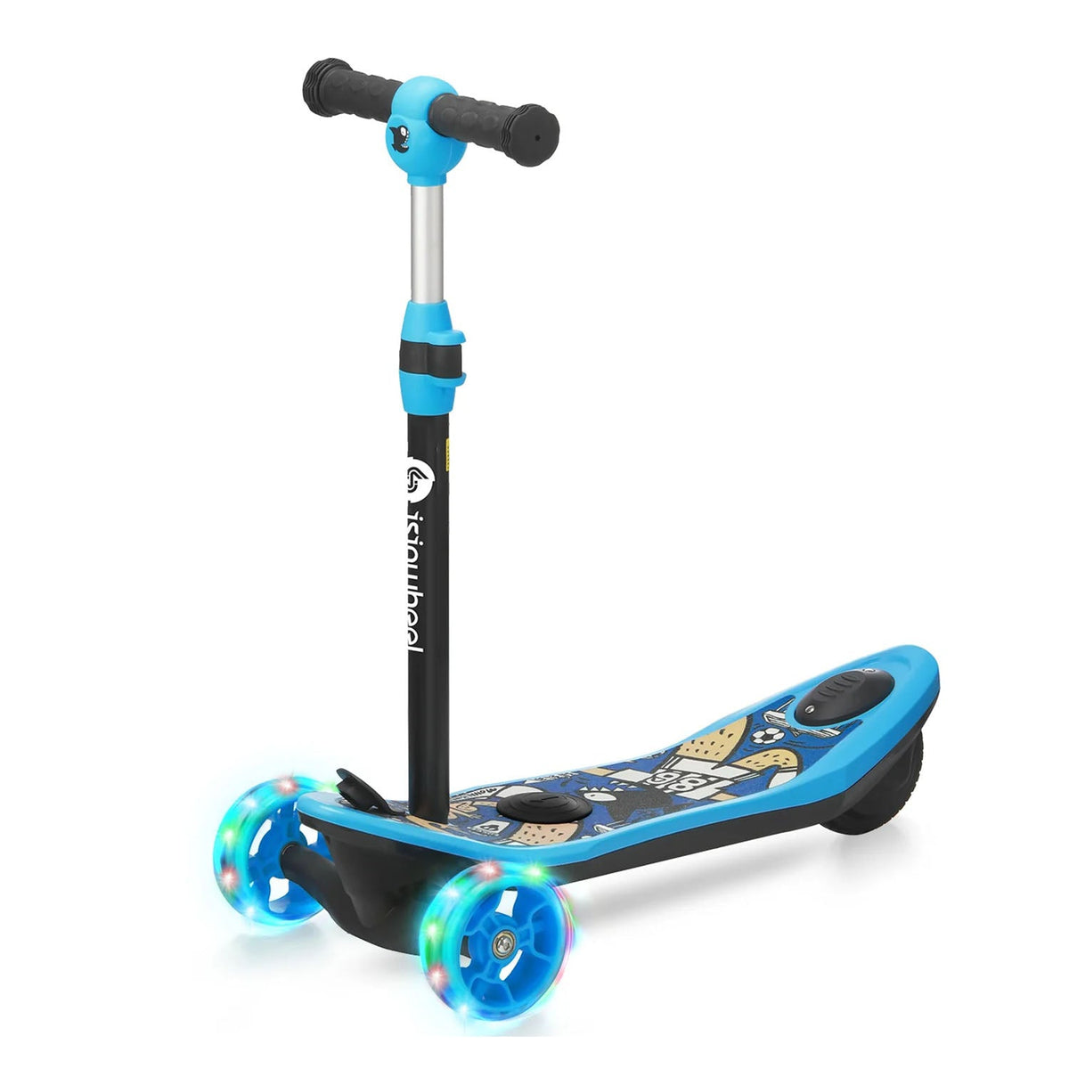 3-Wheel Mini 2in1 Kids Electric Scooter Height Adjustable Lean to Steer Kick Scooter for 3-12 Boys Girls