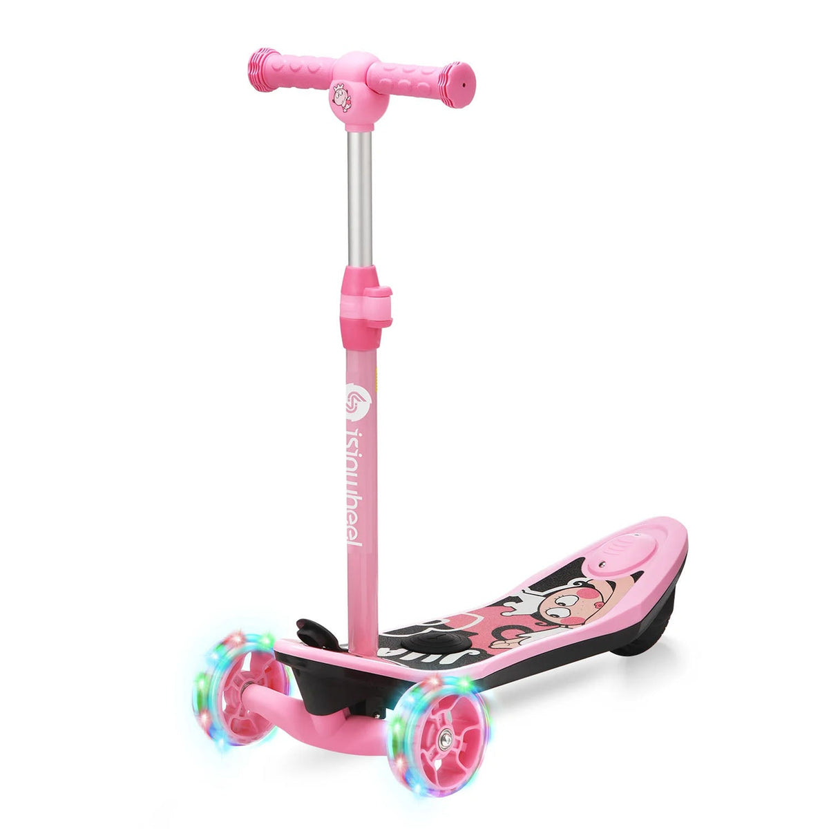 3-Wheel Mini 2in1 Kids Electric Scooter Height Adjustable Lean to Steer Kick Scooter for 3-12 Boys Girls