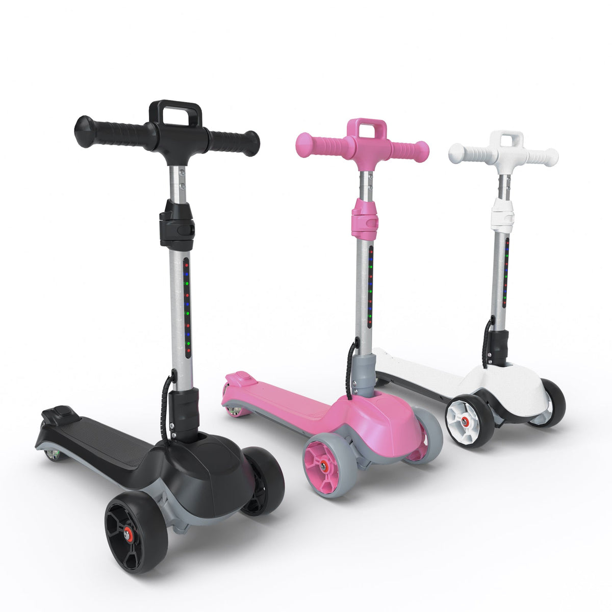 iScooter iK2/iK3 3-Wheel Electric Scooter with Colorful Flashing Wheel