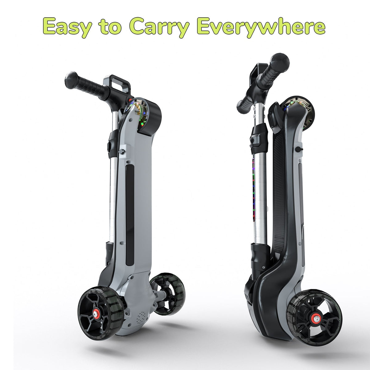 iScooter iK2/iK3 3-Wheel Electric Scooter with Colorful Flashing Wheel