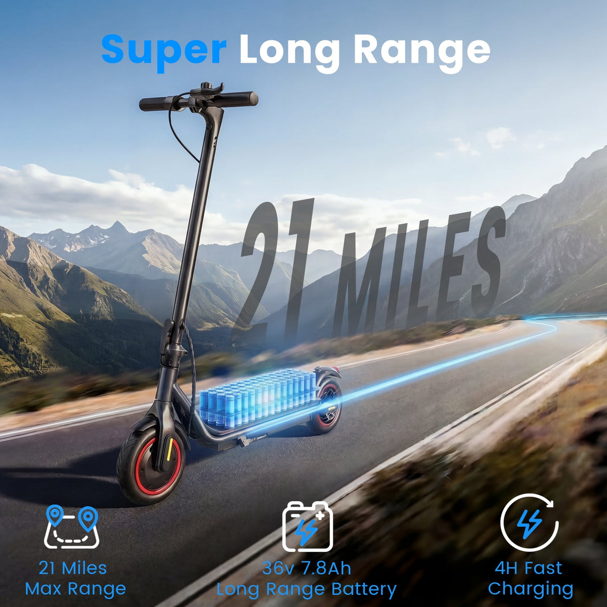 L8 Electric Scooter for Adults 500W Motor 21Mph