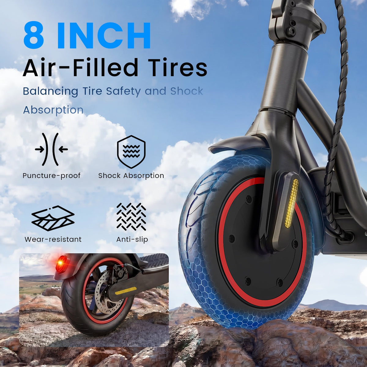 L8 Electric Scooter for Adults 500W Motor 21Mph