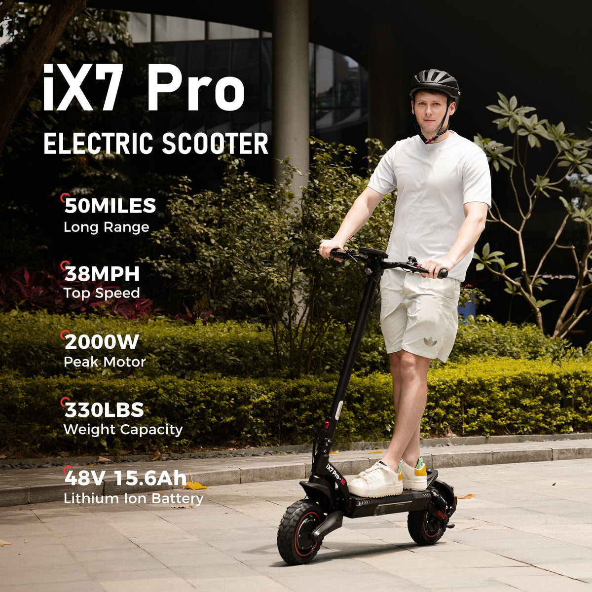 iScooter iX7 Pro Dual Motor Electric Scooter, 2000W Motor
