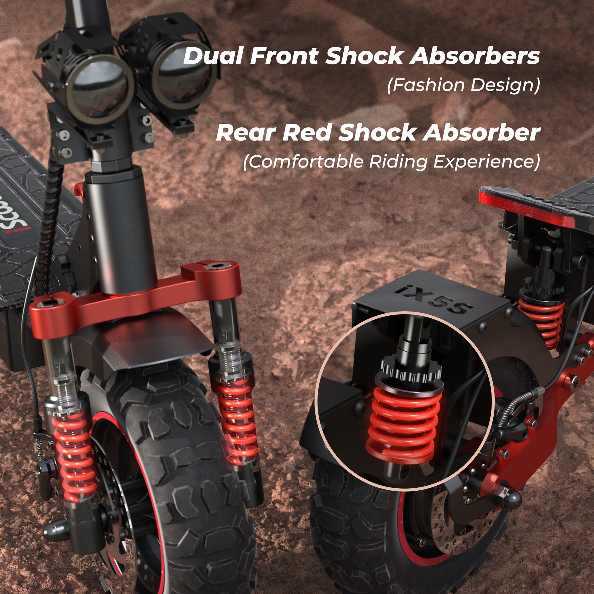 iScooter iX5S | Electric Scooter 11" Off-Road Tires