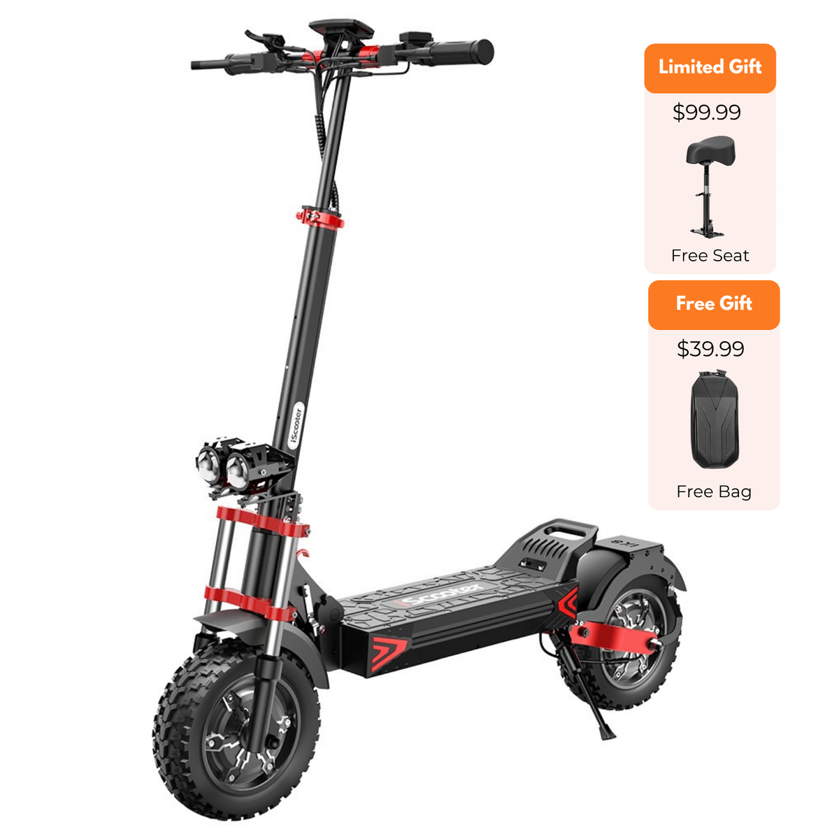 iX8 Off-Road Tires Electric Scooter for Adults 2400W Dual Motor