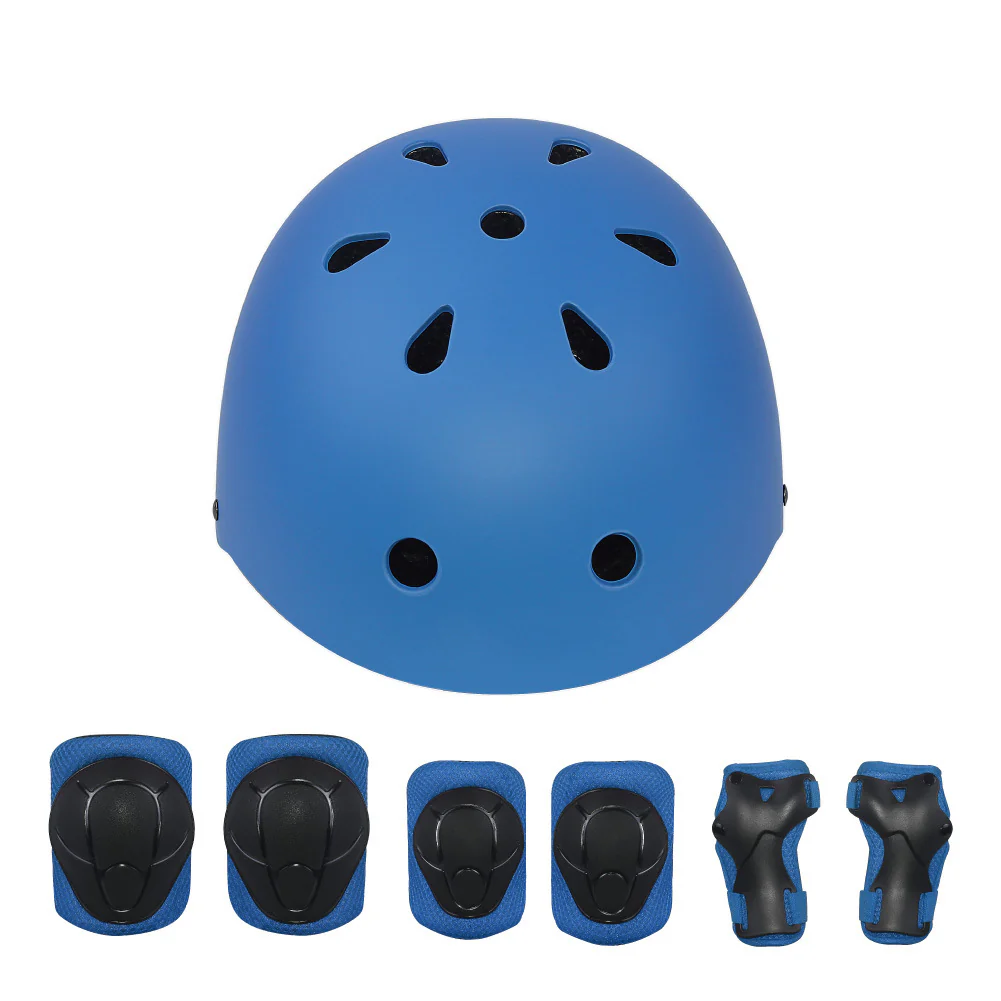 Kids Bike Helmet Set Skateboard Knee Pads Wrist Guards