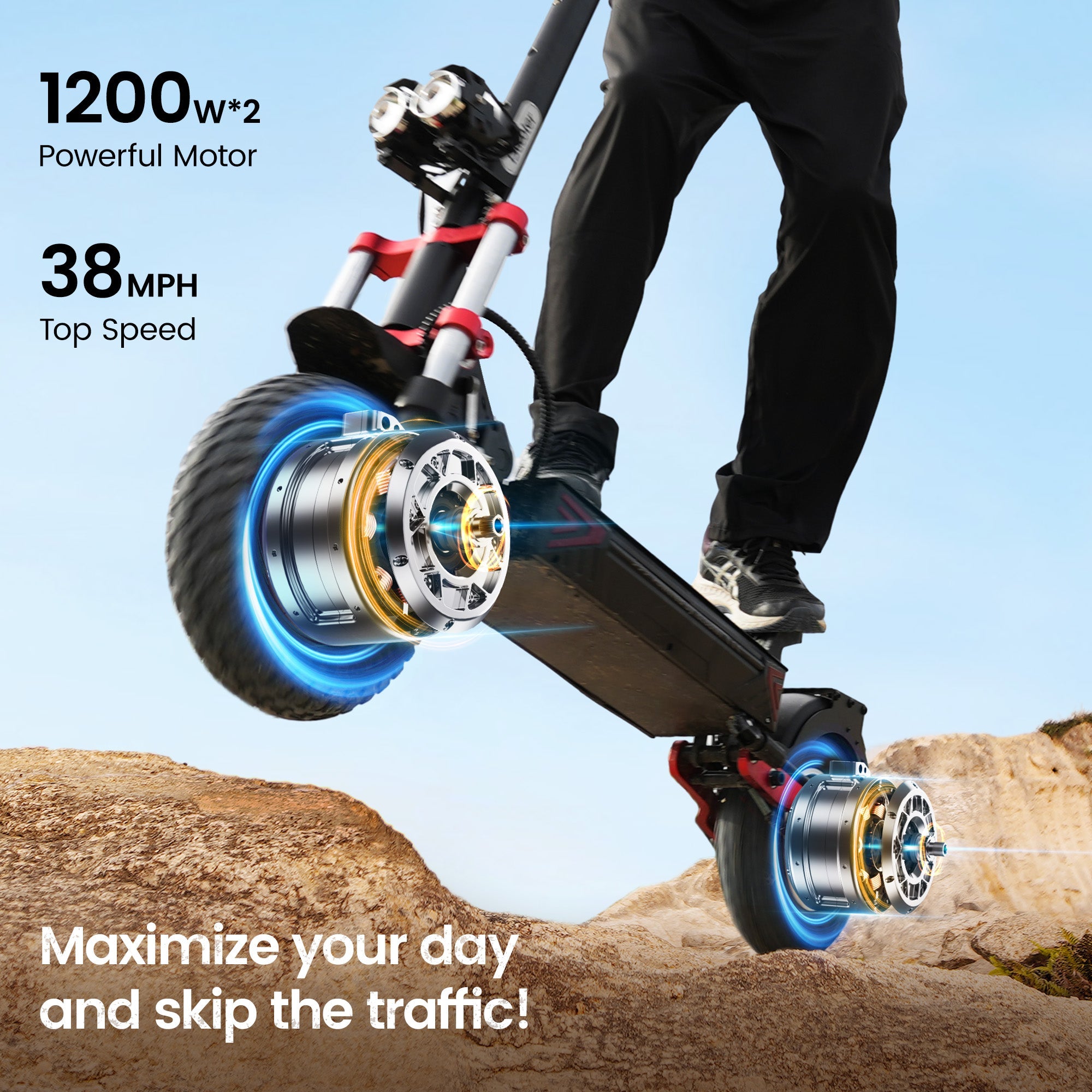 iScooter iX8 | Off-Road Tires Electric Scooter for Adults