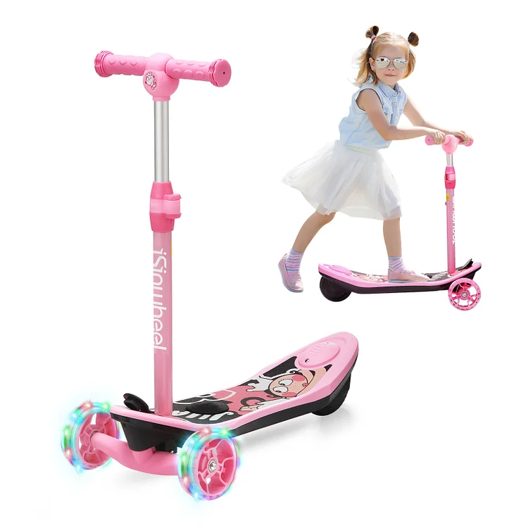 3-Wheel Mini 2in1 Kids Electric Scooter for 3-12 Boys Girls