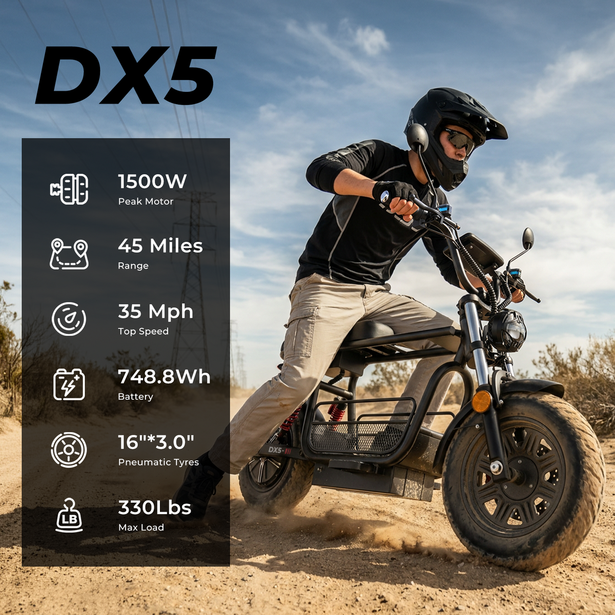 iScooter DX5 Electric Scooter with Seat