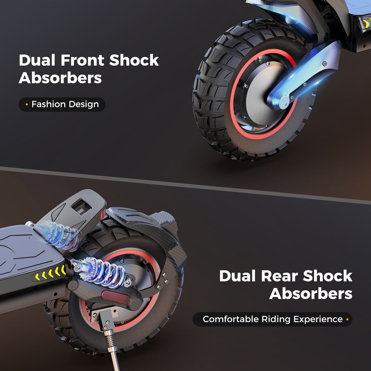 iScooter iX7 Pro Dual Motor Electric Scooter, 2000W Motor
