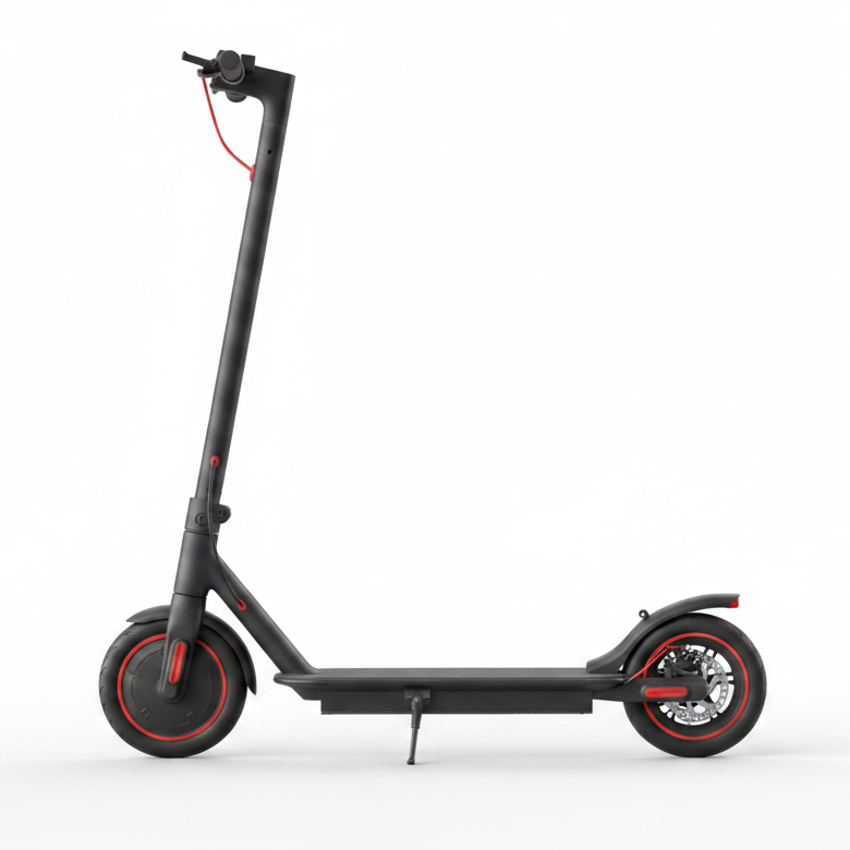 Electric Scooter Side View White Background