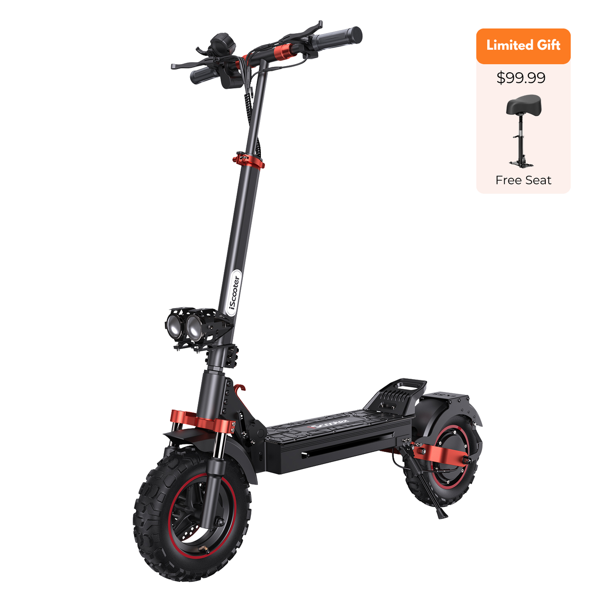 iScooter iX5S Electric Scooter 11" Off-Road Tires